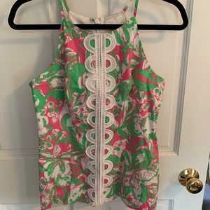 Lilly Pulitzer Pink and Green Top